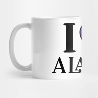 I Love Alaska State Mug